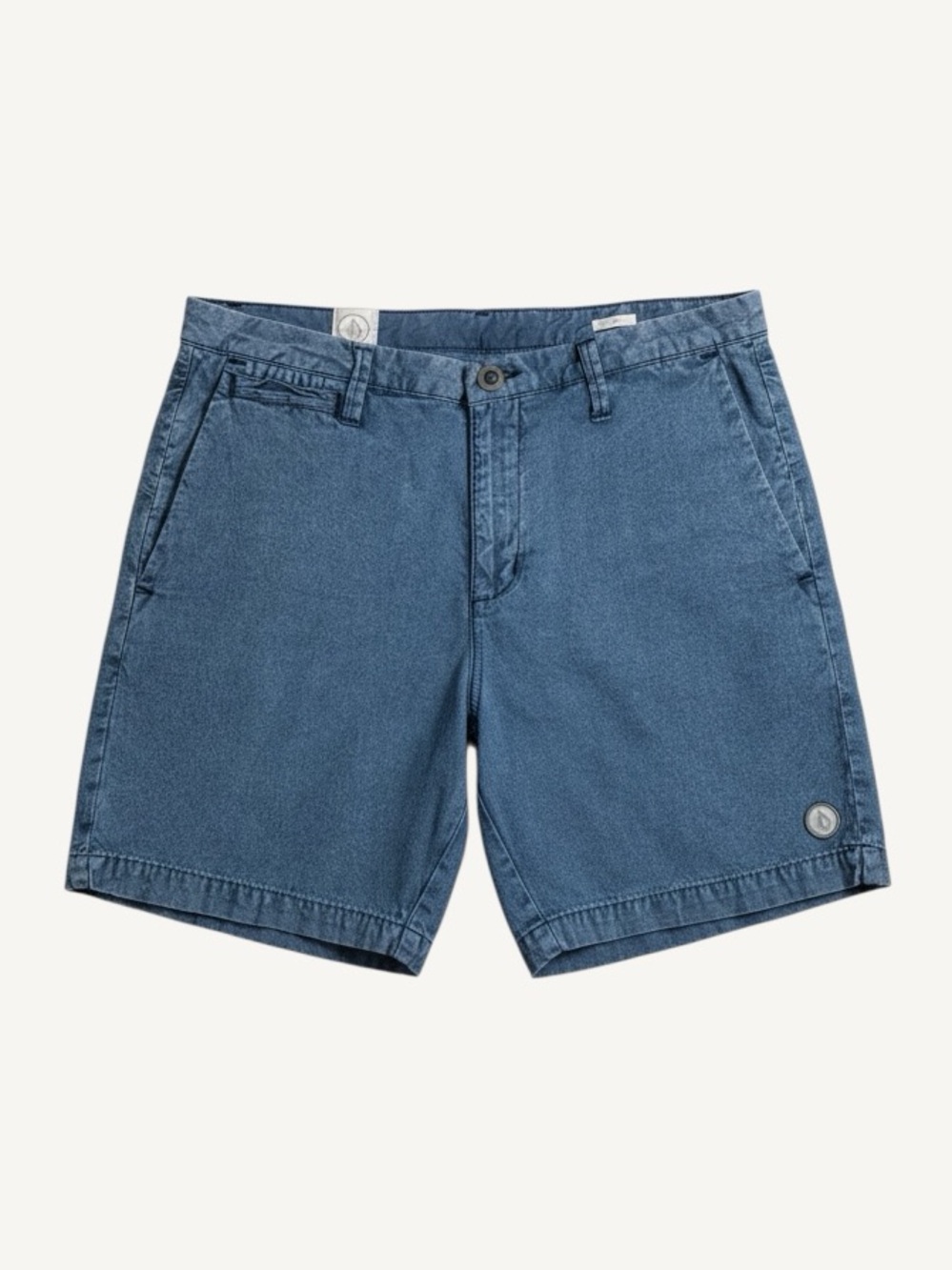 Volcom Acid Wash Blue Twill Shorts (32 waist)